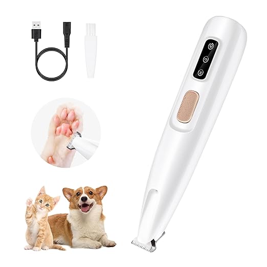 LED Paw Hair Trimmer for Dogs & Cats – Safe, Quiet & Waterproof Pet Grooming Tool