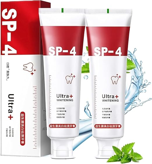 SP-4 Ultra Brightening Whitening Toothpaste (Pack of 2) – Removes Stains & Protects Enamel