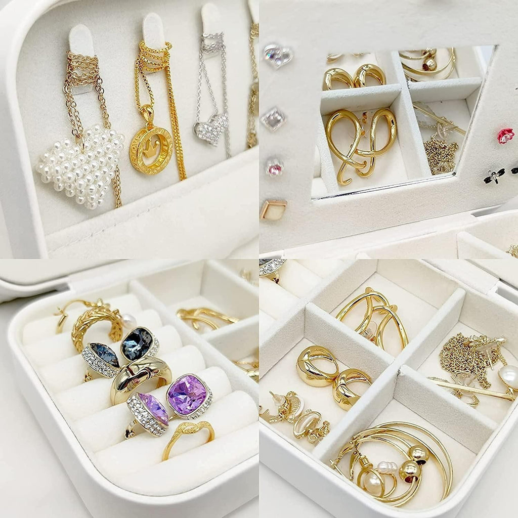 Travel Jewellery Organizer Box – Multi-Compartment Storage Case